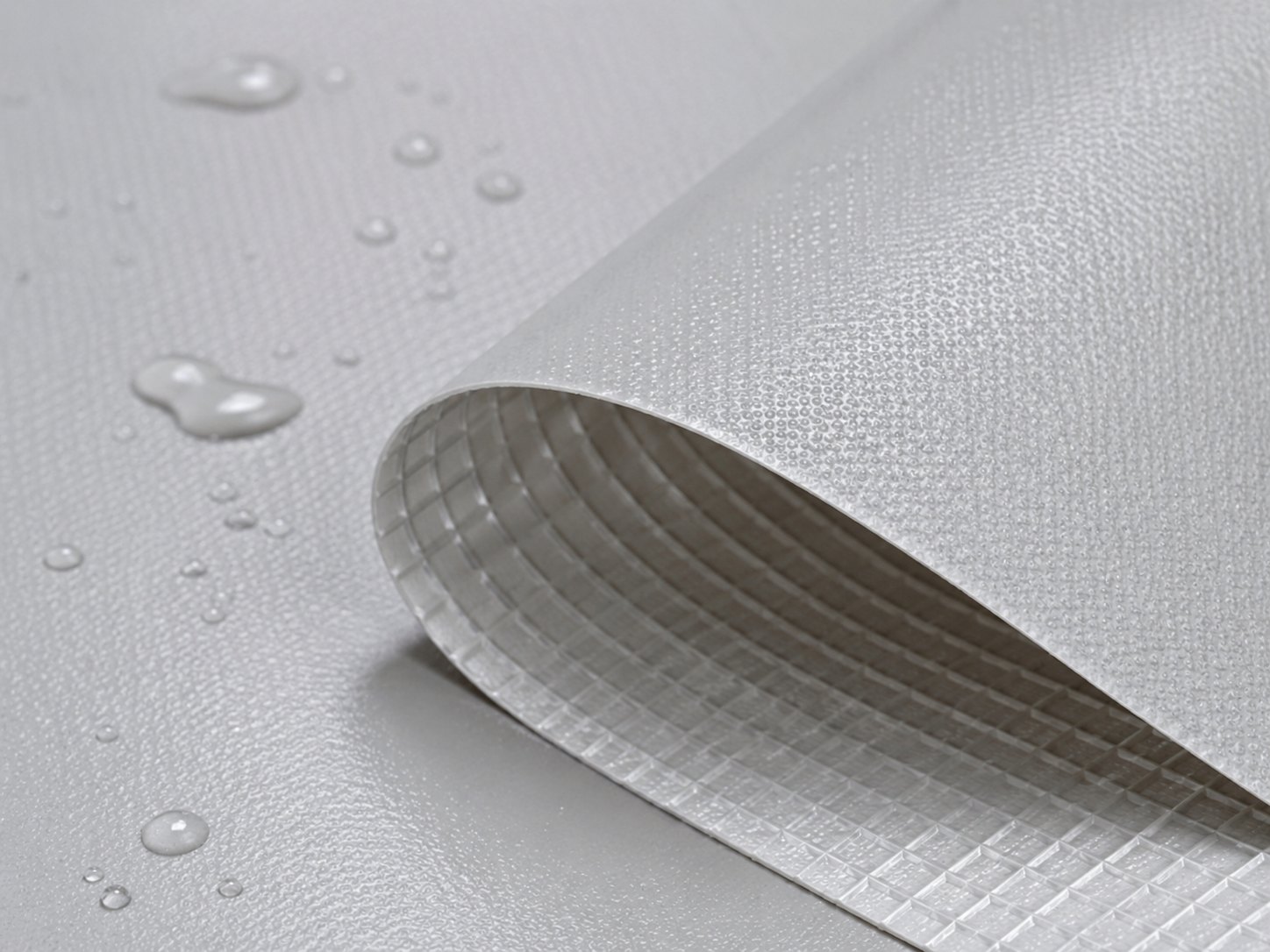 Wasserabweisende PVC-Plane im Detail