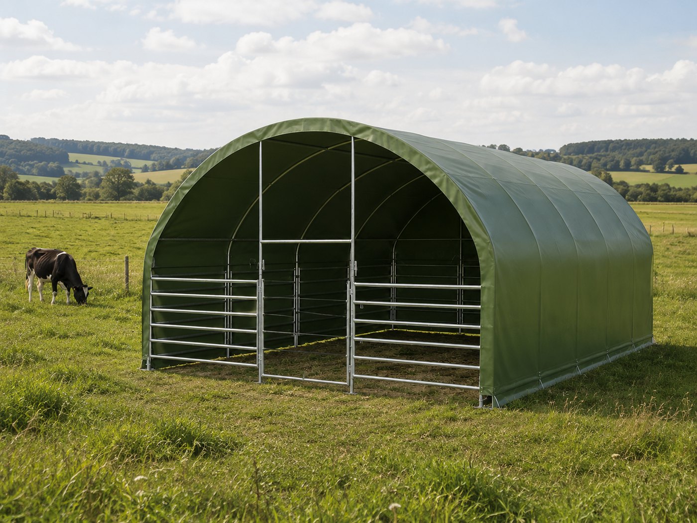 Weidezelt 8×8 m Ansicht 2